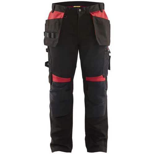 Pantalon artisan à poches flottantes noir rouge Blåkläder Manutan fr