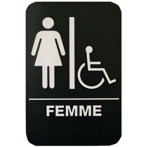 Plaque De Signalisation Toilettes Femmes PVC Rigide Manutan Fr