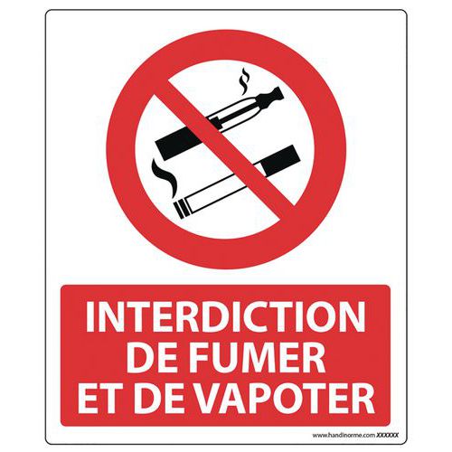 Panneau Interdiction De Fumer Et Vapoter Manutan Fr