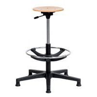 Tabouret Natur assise réglable haute patins + repose-pieds - Sofame