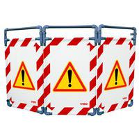 Barrière d'intervention PVC vantaux logo attention danger - Viso