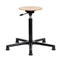 Tabouret Natur assise réglable moyenne sur patins - Sofame