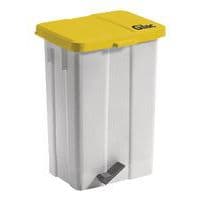 POUBELLE PEDALE 50 L COUV JAUNE