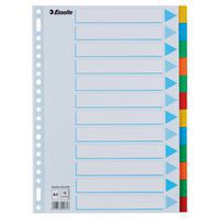 Intercalaire A4 - lot de 25 - multicolore - Esselte