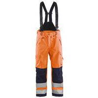 Pantalon à bretelles hardshell orange fluo marine - Blåkläder