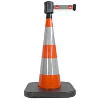 Cone de balisage avec base a lester orange - 4mx5cm - Viso