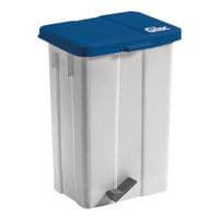 POUBELLE PEDALE 50 L COUV BLEU - Gilac