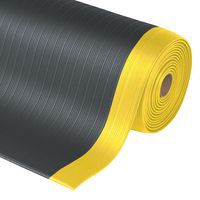 Tapis anti-fatigue en mousse Airug® Plus noir/jaune - Rouleau - Notrax