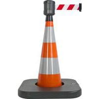 Cone de balisage avec base a lester orange - 2mx5cm - Viso