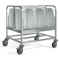 Chariot à assiettes TWH 2H - Roues plastique ou acier - Blanco