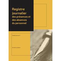 Registre journalier des présences & absences personnel x40 -Le dauphin