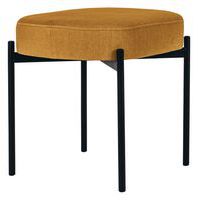 Tabouret oblong Gaia pied noir tissu polyester Paperflow