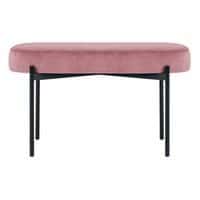 Banc oblong Gaia pied noir velours polyester Paperflow