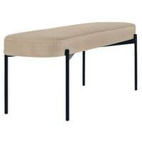 Banc oblong Gaia GM pied noir tissu polyester Paperflow