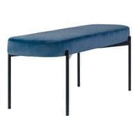 Banc oblong Gaia GM pied noir velours polyester Paperflow