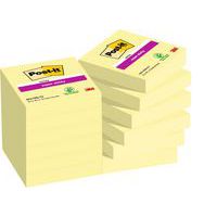 Bloc 90 feuilles 47,6x47,6 mm jaune super sticky - Post-it