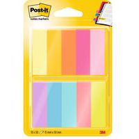 Lot 10 blocs 50 feuilles marque pages 15x50 mm assorties - Post-it