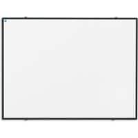 Tableau blanc Softline cadre noir acier revêtu blanc - Smit Visual