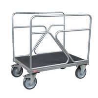 Chariot avec tapis antidérapant et 2 ridelles tube - 500kg - FIMM