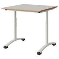 Table Malibu 80x80 cm réglable T3/T6 -DL-  stratifié alaisé - Manutan Expert