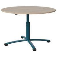 Table Malibu Ø 120 cm réglable T3/T6 - stratifié chant ABS - Manutan Expert