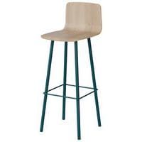 Tabouret Malibu coque hêtre - piètement alu - Manutan Expert