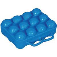 Boite Oeufs 12 Cases Bleu - Aluminium Et Plastiq