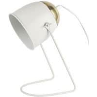 Lampe Douglas Laiton/Blanc H31Cm - Mathias Luminaires