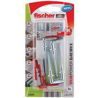 Cheville Duopower 8X40 Av.Crochet X4 - Fischer