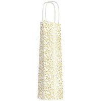 Sac Cabas Kraft Blanc Or 14X39Cm - Les Couleurs De L Em