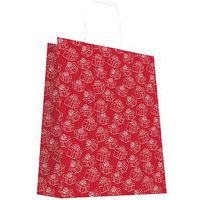 Sac Cabas Kraft Rouge 18X23Cm - Les Couleurs De L Em