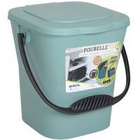 Seau Compost 6L Vert eucalyptus - Avec couvercle - Eda