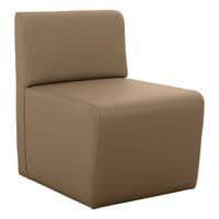 Fauteuil Leaf 1 place tissu simili cuir Spouf