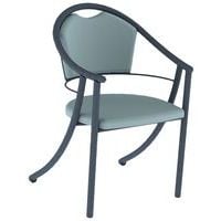 Fauteuil bridge 280 alu assise/dossier mousse tissu ginkgo Mobidecor