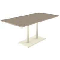 Table Menorca T6 rectangulaire prof 80 cm plat ép. 24 mm stra. alaisé Mobidecor