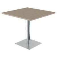 Table Menorca 80 x 80 cm T6 plat stratifié alaisé piètement chromé Mobidecor