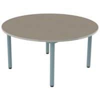 Table Carélie ronde Ø120 cm 4 pieds stratifié polyuréthane Mobidecor