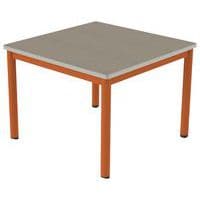 Table Carélie mobile 80 x 80 cm 4 pieds stratifié polyuréthane Mobidecor