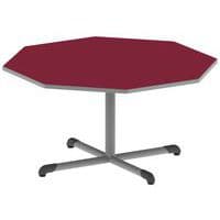 Table Bandana octogonale Ø120 cm piètement central stra polyuréthane Mobidecor