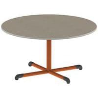 Table Bandana ronde Ø120 cm piètement central stratifié polyuréthane Mobidecor