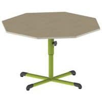 Table Bandana octogonale Ø120 cm réglable PC strat polyuréthane Mobidecor