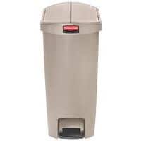 Collecteur à pédale Slim Jim Beige ouverture papillon 50 L -Rubbermaid