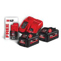 Pack batterie NRJ 18V 5.5Ah Red Li-ion M18 - Milwaukee