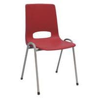 Chaise coque plastique - Bordeaux