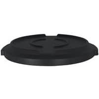 Couvercle clipsable pour conteneur rond 120 L- Noir - Manutan Expert