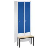 Vestiaire S2000 Classic - Colonne largeur 300mm - Sur pieds + banc - CP