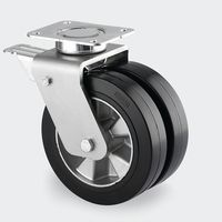 Roulette aluminium pivotante - F:1200 à 1500 Kgs -Série 9940 - TENTE