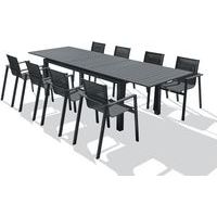 Table jardin Miami 300x100cm + 8 fauteuils - DcbGarden