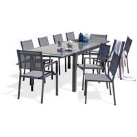 Table jardin Tolede 300x100cm + 8 chaises + 2 fauteuils - DcbGarden