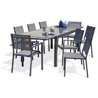 Table jardin Tolede 300x100cm + 6 chaises + 2 fauteuils - DcbGarden